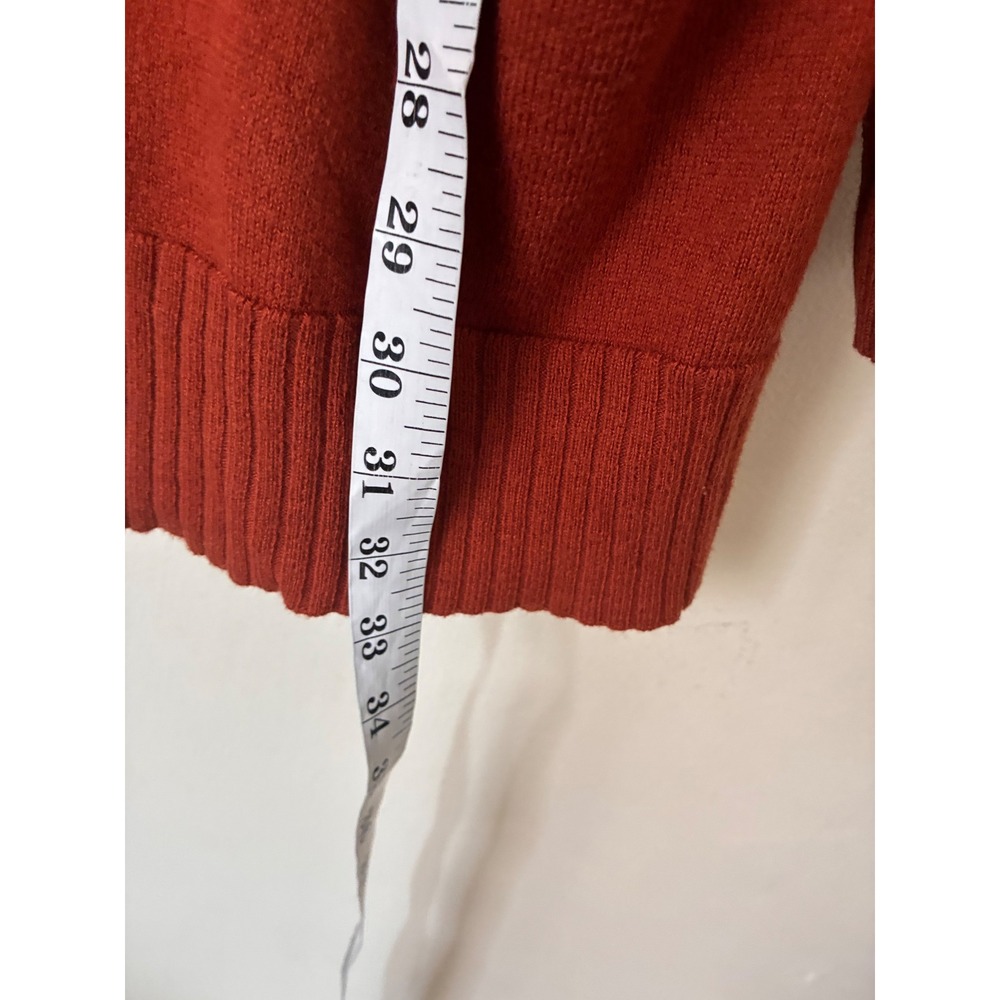 Simply Vera Vera Wang Rust Orange Wool Blend Cardigan Sweater XL Cottagecore - Picture 2 of 7